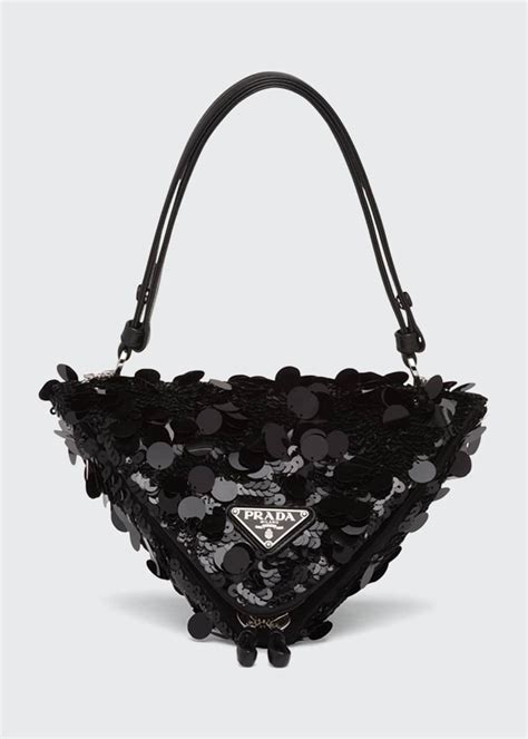 prada sequin triangle bag|prada sequin shoulder bag.